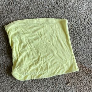 American Eagle bright yellow strapless knit tube top